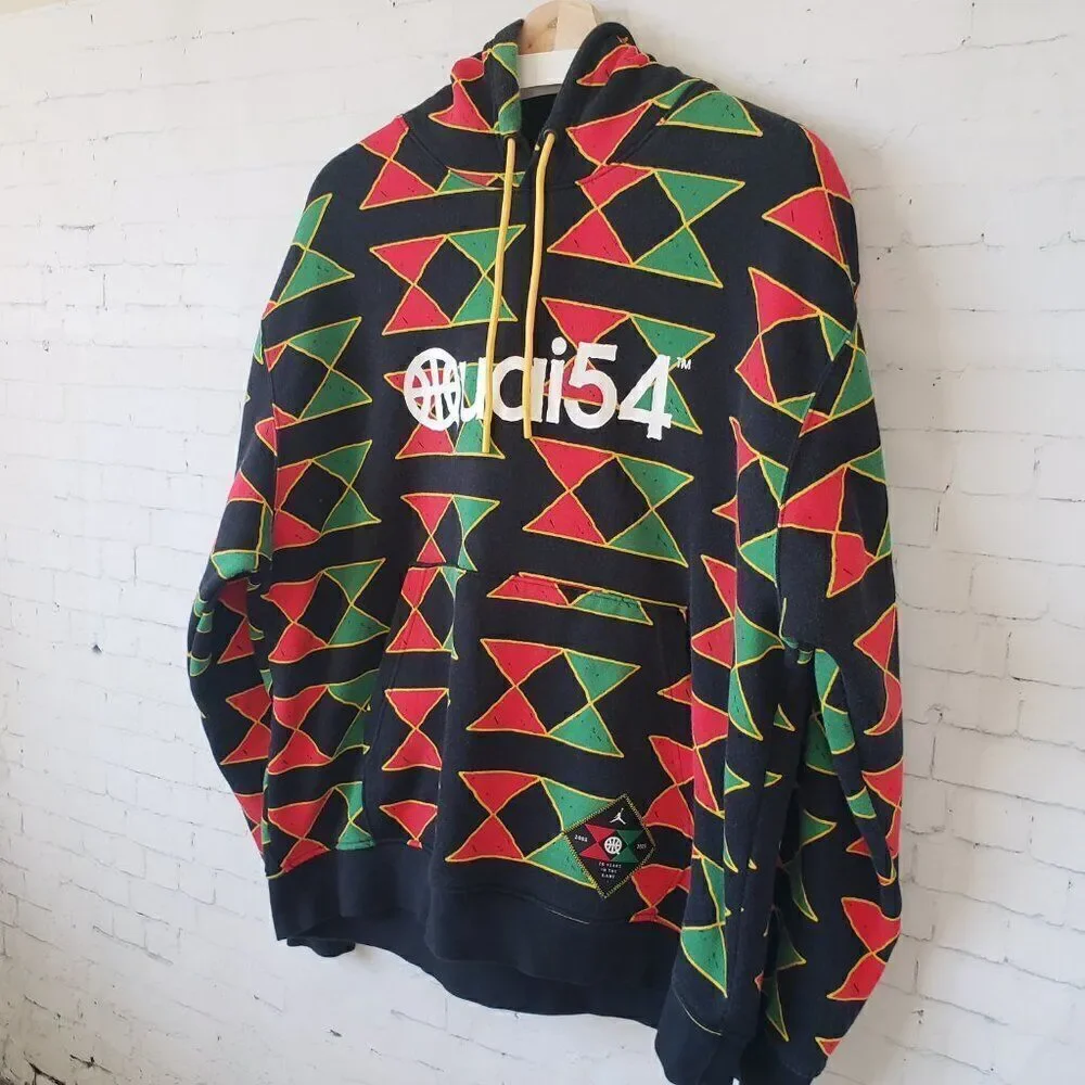 Air Jordan Quai 54 World Streetball Championship Hoodie Mens L Red Green Black
